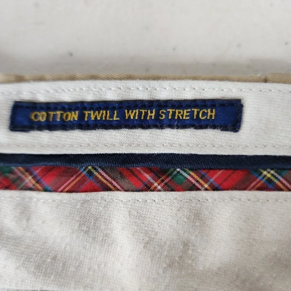 POLO Ralph Lauren Pants 40x32 Cotton Twill W Stretch Classic Fit Khaki Golf Mens